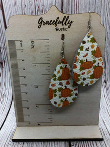 Pumpkin Leather Earrings