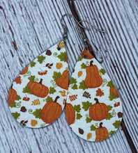 Load image into Gallery viewer, Pumpkin Leather Earrings
