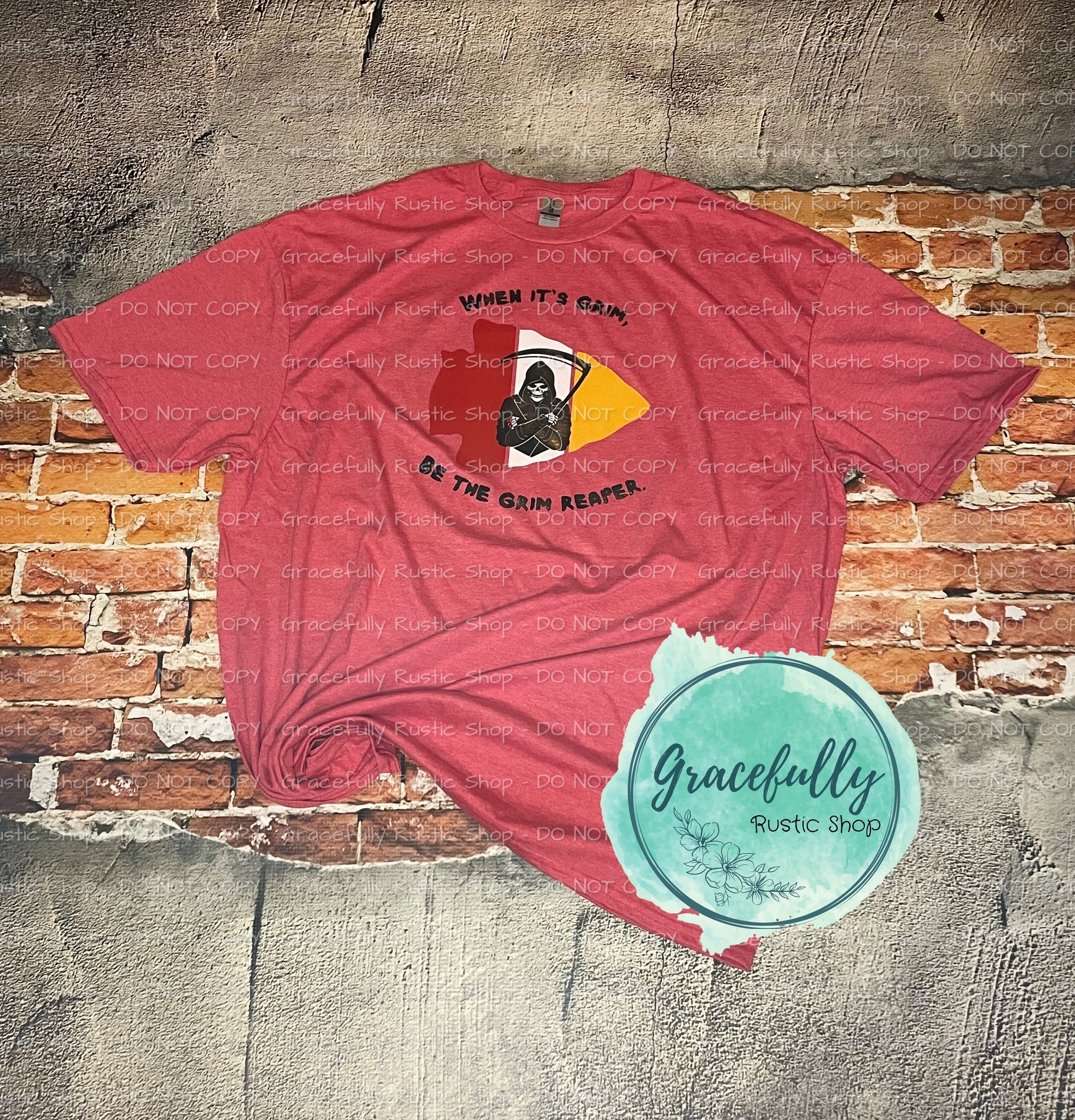 Rustic KC Chiefs Bleached Tee