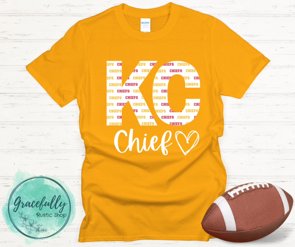 Rustic KC Chiefs Bleached Tee